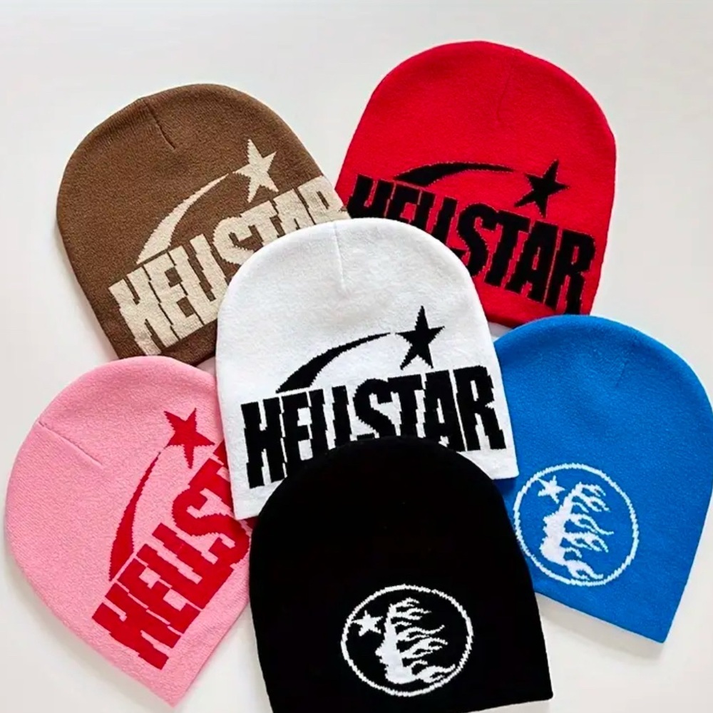 Kids Beanie Hat Set - Red, Pink, Brown, White, Blue, Black